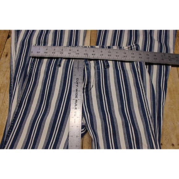 Free People Retro Striped Flare Leg jeans boho - Picture 6 of 15